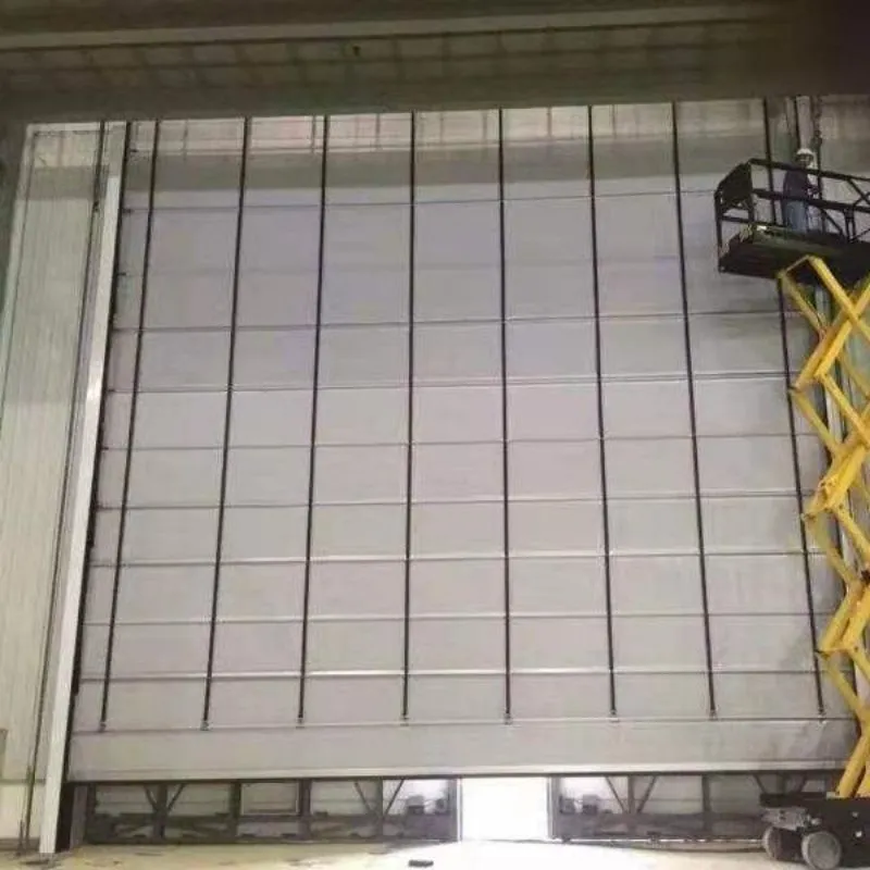 Semi-automatic fast stacking door