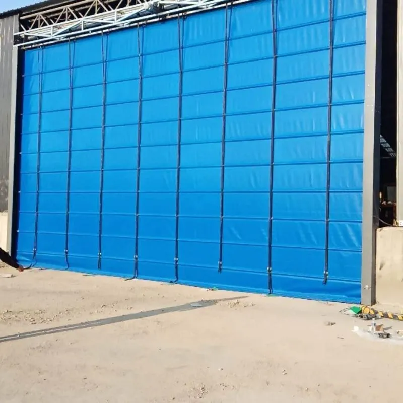 Underground garage entrance and exit stacking doors