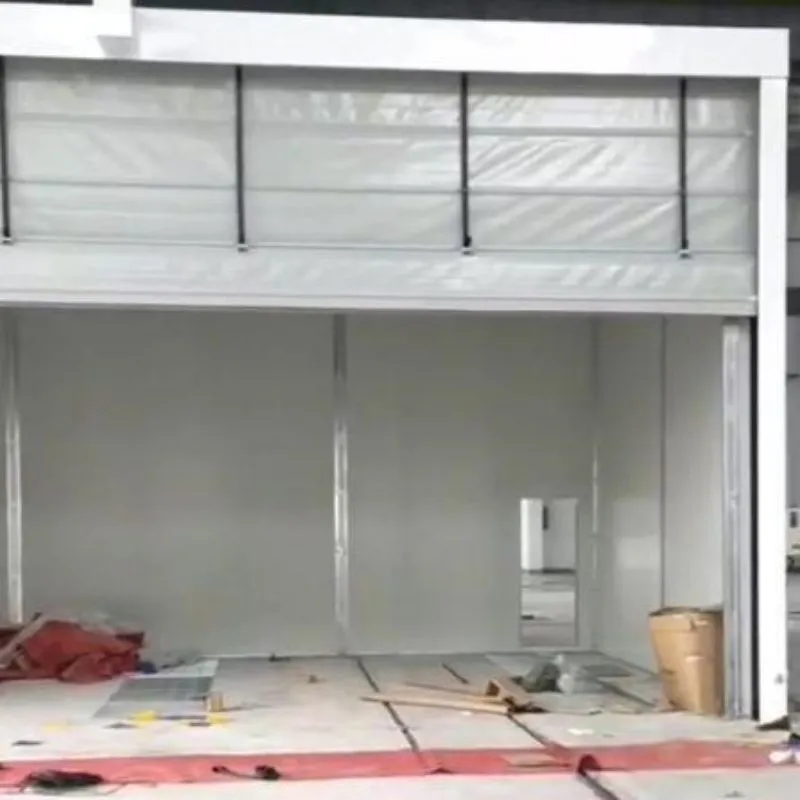 Underground garage entrance and exit stacking doors