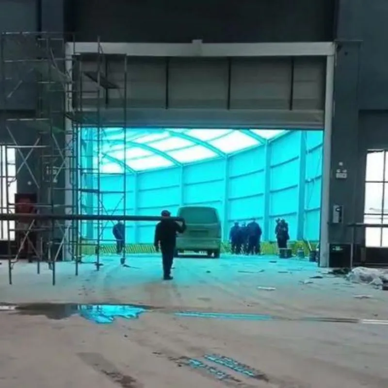 Large workshop wind-resistant PVC fast stacking door